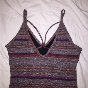 Strappy midi dress with slits